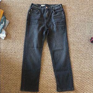 Pilcro Black Straight Jeans Bedazzled Style